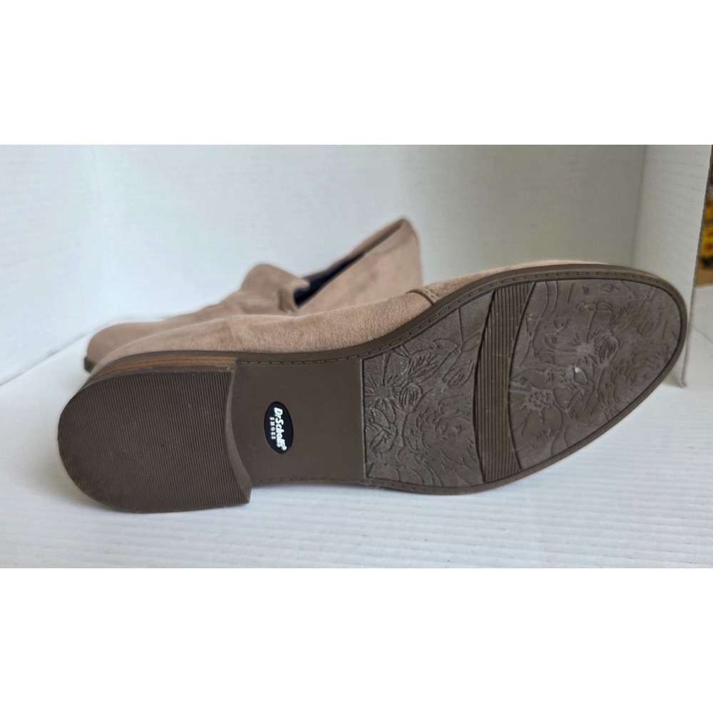 Dr. Scholl's Women Beige Suede Slip on Loafers Low Stacked Block Heel Comfort 9M - Picture 7 of 14